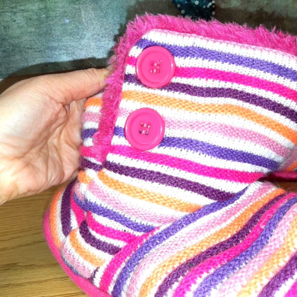 Y2K Colorful Plush Slippers - Picture 3 of 7